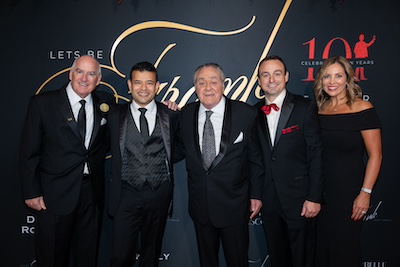 Jimmy Meyer, Dr. Pal, Frank Di Bella, Ryan and Allison Smith at Let's Be Frank Gala