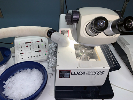 Leica Ultracut UCT Microtome for ultrathin sectioning