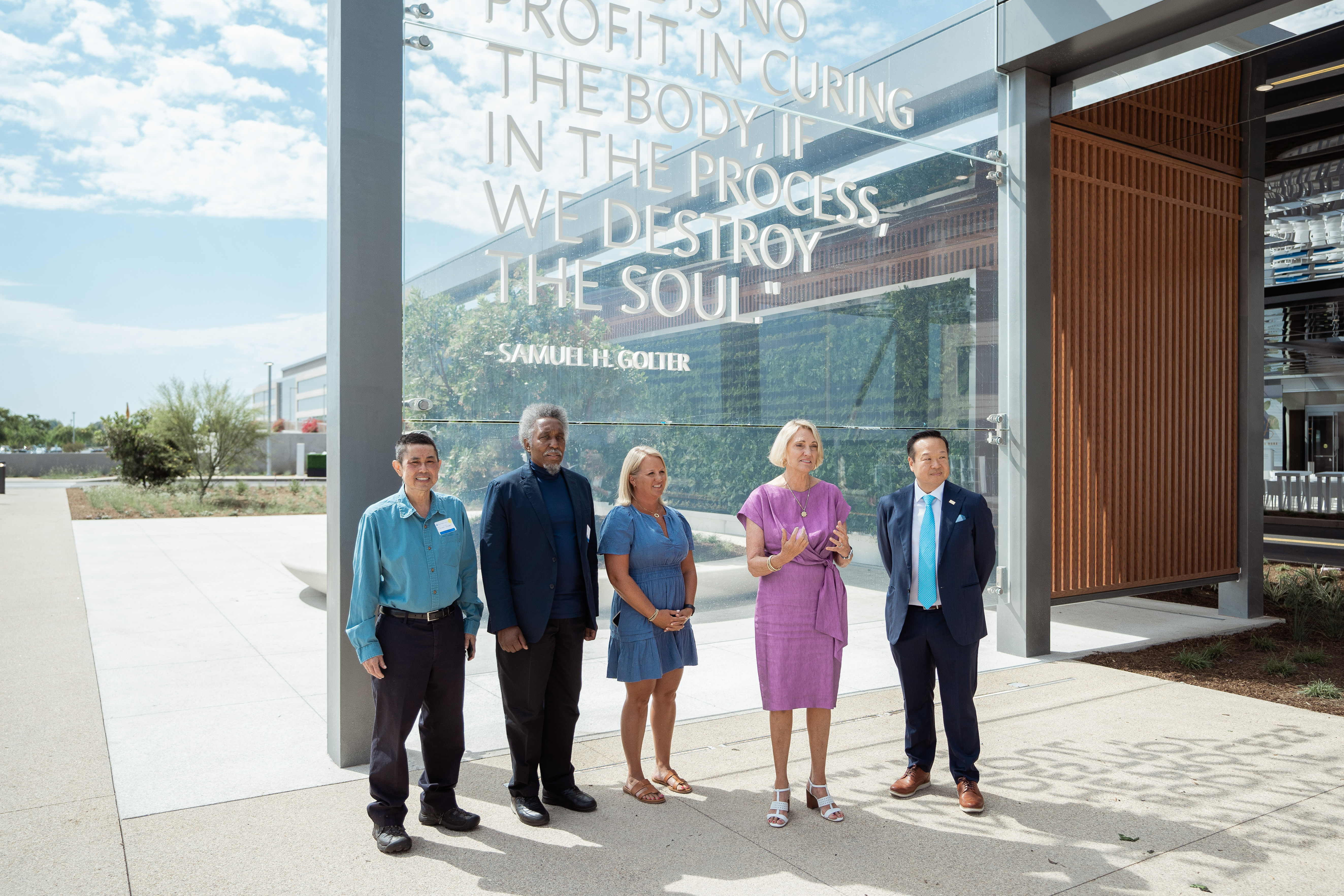 Patients John Ryan, Frank Wilderson, Allie Bertocchini with Annette Walker, Doctor Edward Kim