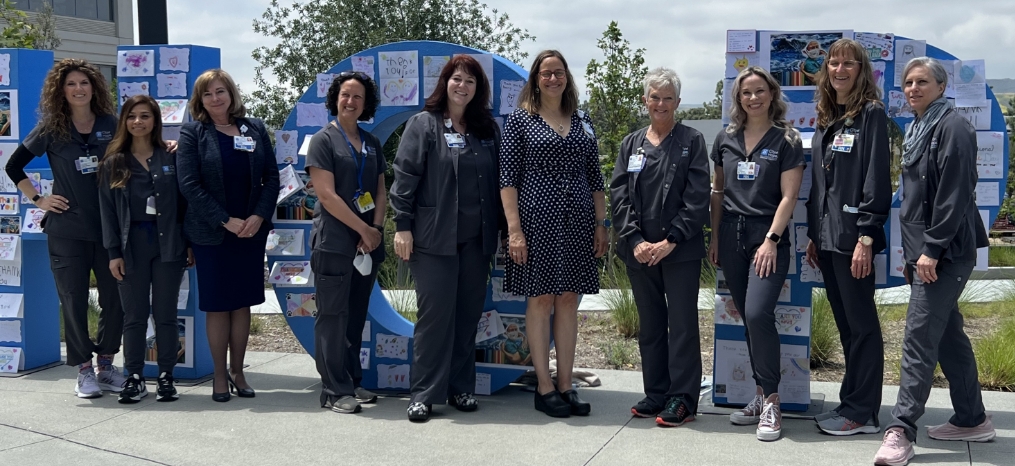 Nurses at City of Hope Orange County receive a surprise thank-you from local students