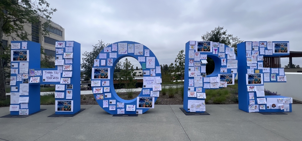 Nurses at City of Hope Orange County receive a surprise thank-you from local students