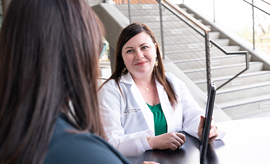 Ilana Soloman with Precision Medicine study participant