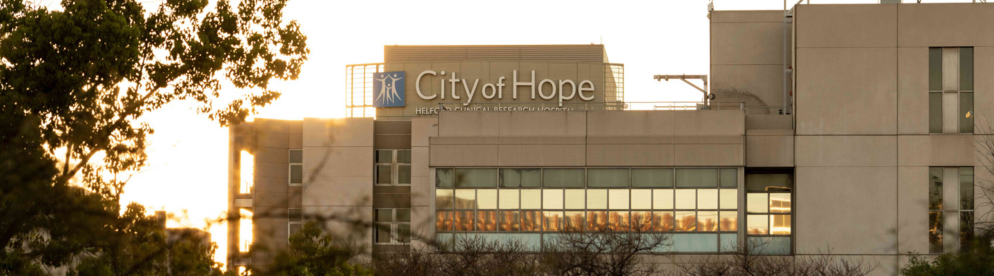 Exterior of City of Hope Helford Clinical Research Hospital in Duarte, CA. 