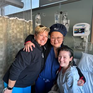 Kristie and Kori Myers with Dr. Woo