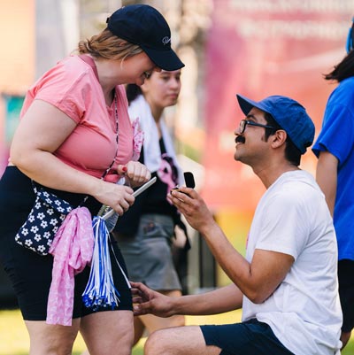 Mark Martinez proposes to Angie Attanasio at Walk for Hope