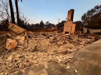 Sharla Moore's house after the Eton fire