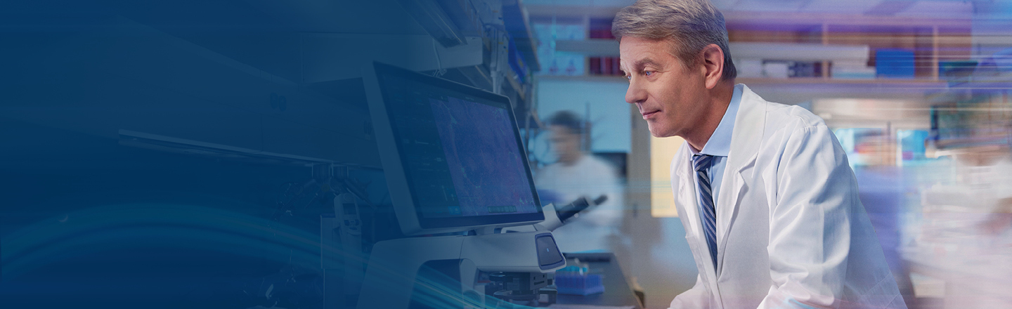 Marcel van den Brink, M.D., Ph.D. in his research lab.