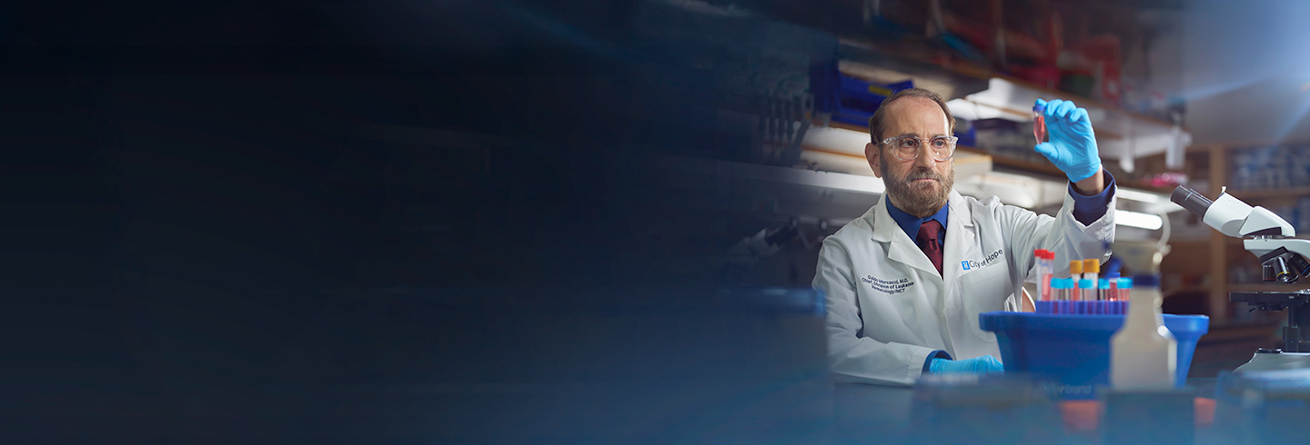 Guido Marcucci, M.D., in his lab, City of Hope Duarte, California