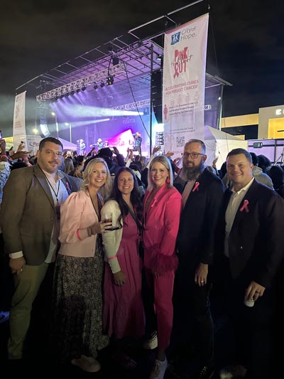 Molly with IHFI people at City of Hope event
