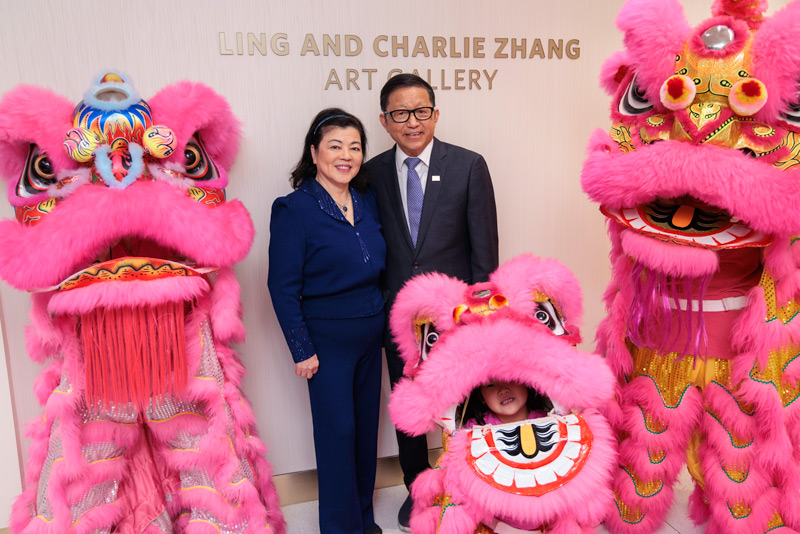Charlie and Ling Zhang at art gallery