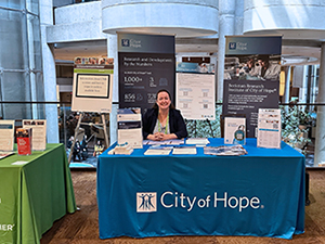 Crystal Marconett, City of Hope booth
