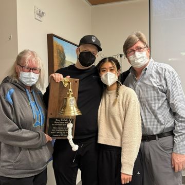 Jeff Henry ringing bell