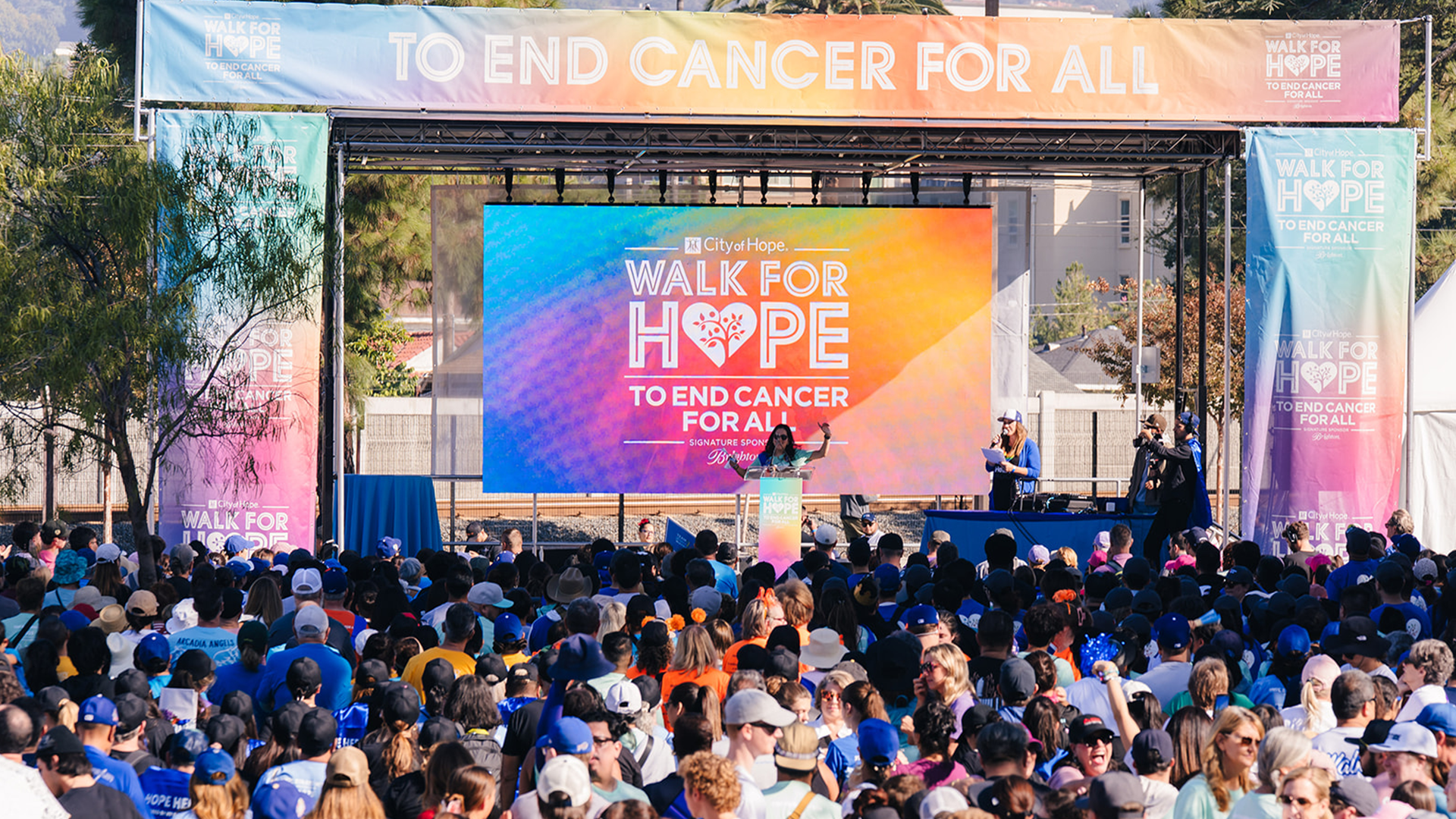 Melody speaking at Walk for Hope 2025