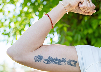 Nicole Schulz Cancer Survivor Irrepressible Tattoo