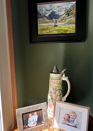 Print gifted by the artist on the wall of Karen’s home