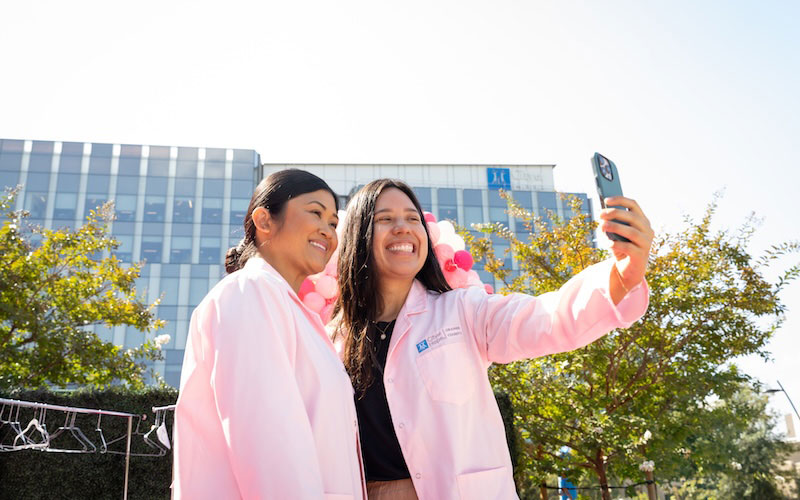 City of Hope clinicians trade their white doctor's coats for pink ones to recognize Breast Cancer Awareness Month in 2025. Photo: City of Hope