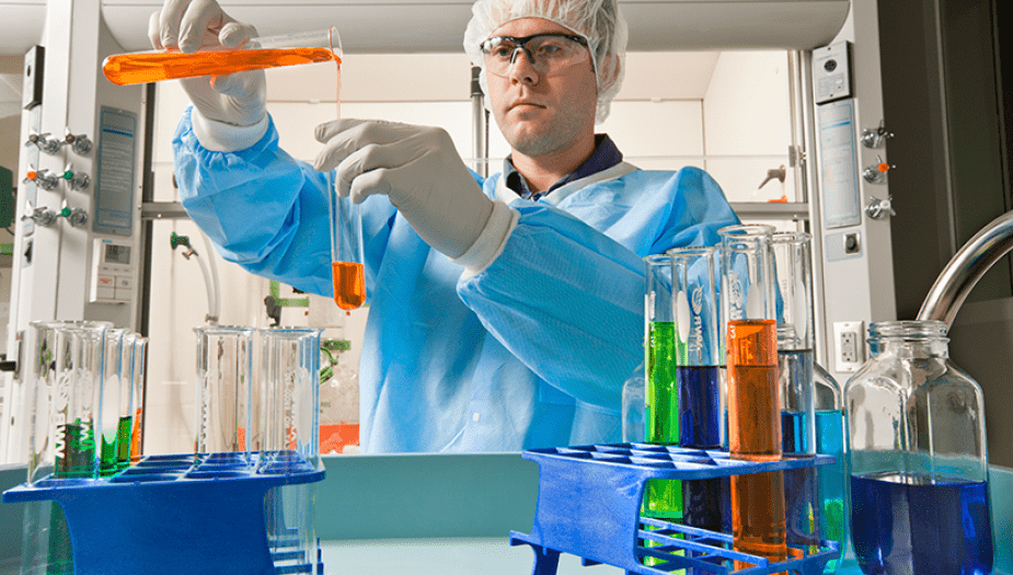Researcher in the lab