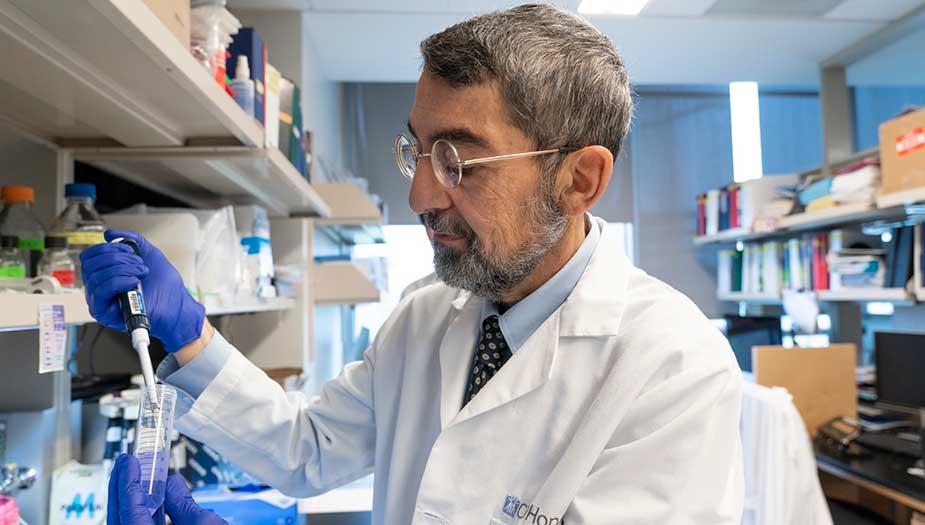 Wanek Project Director conducting medical research in the lab