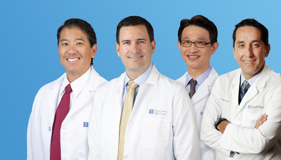 Doctors Lance Uradomo, Jason Salsamendi, Luke Chen, and Misagh Karimi