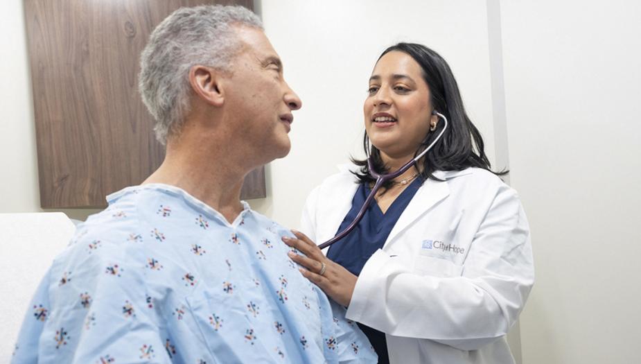 doctor examining patient