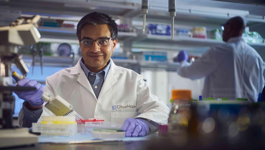 Chintan Parekh, M.D., in his lab | City of Hope