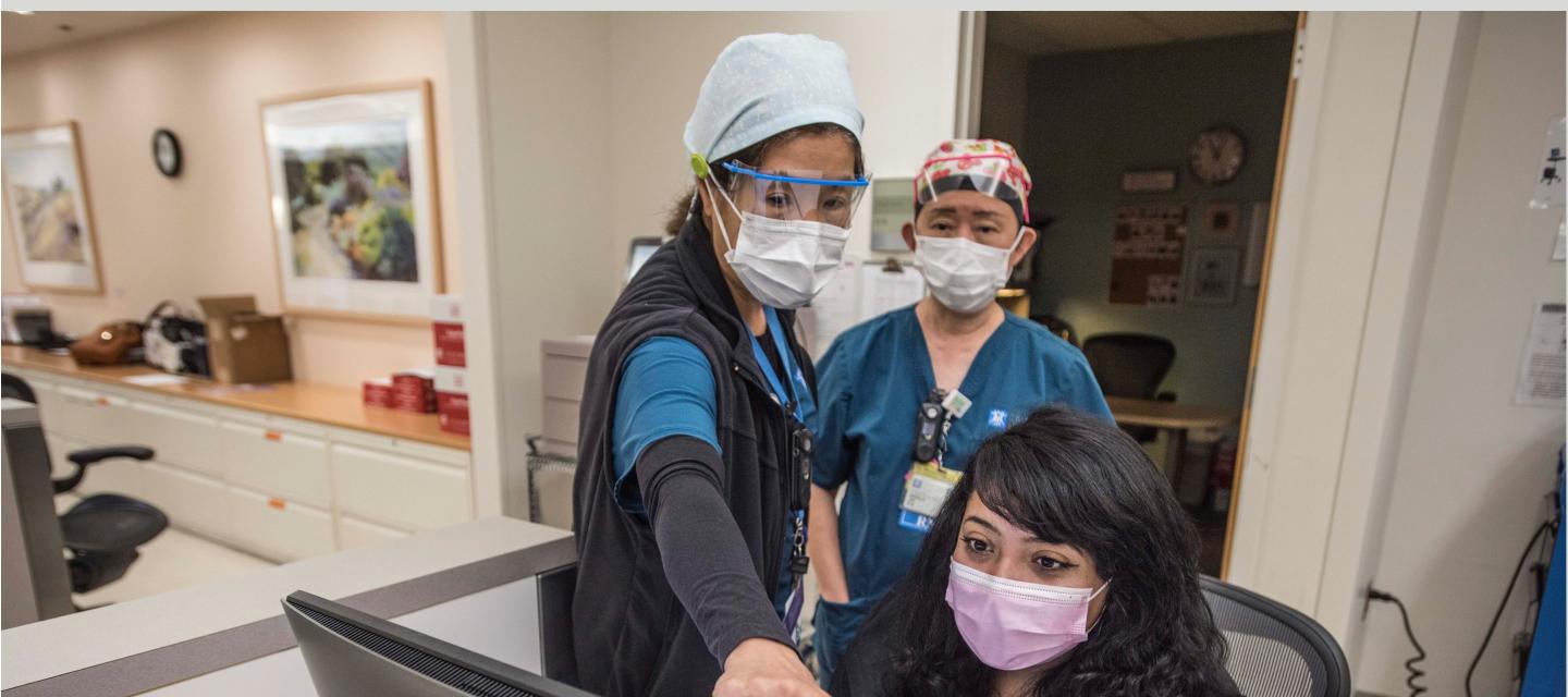nurses working together