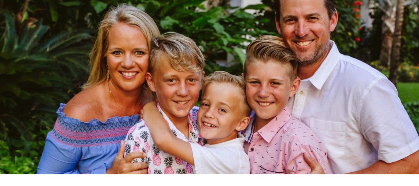 Allie Bertocchini with her spouse and 3 kids