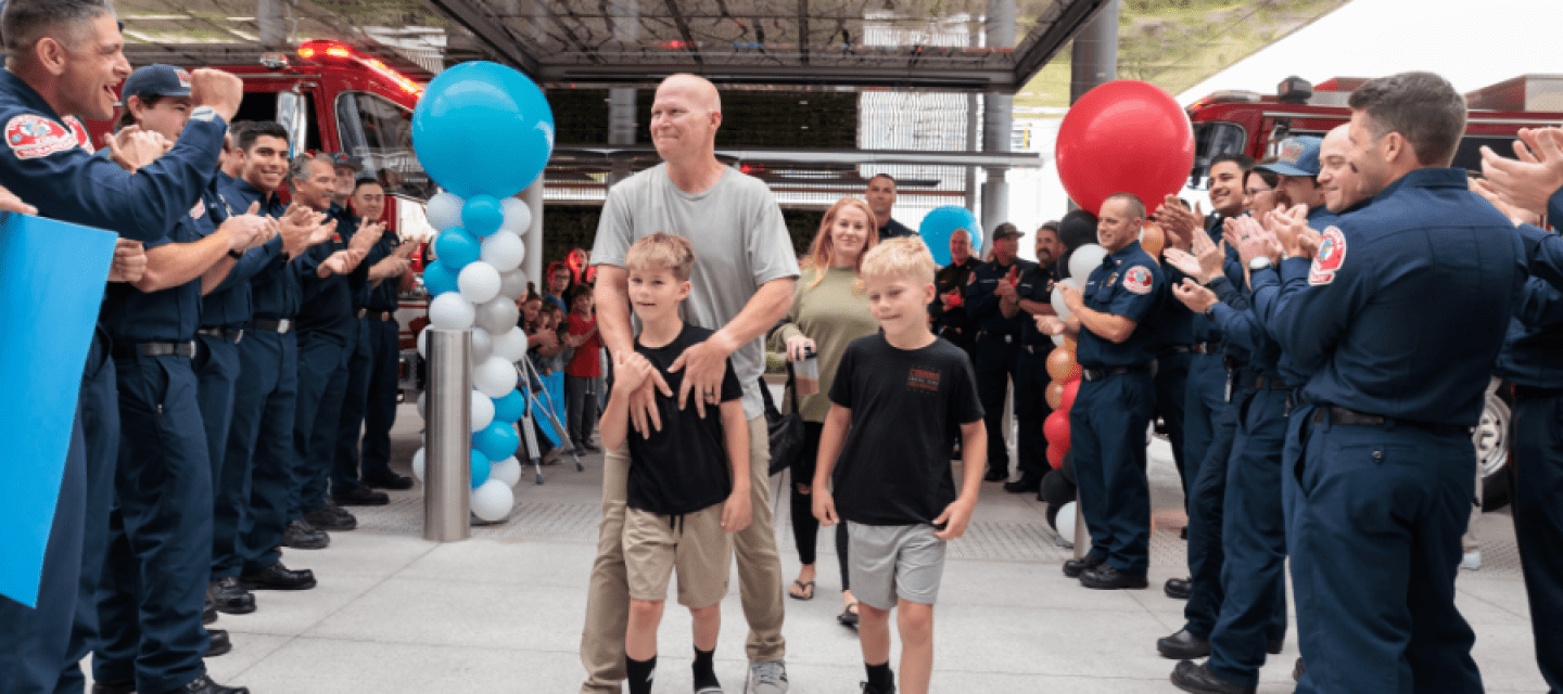 No sweeter sound: Fire battalion chief and his family ring the survivor bell at City of Hope Orange County