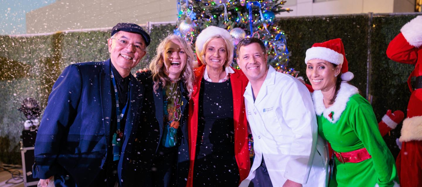 Orange County Team at Menorah and Tree Lighting Ceremony