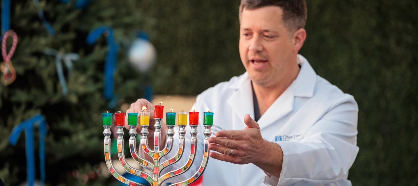 Seth Cohen, M.D., Menorah Lighting Ceremony