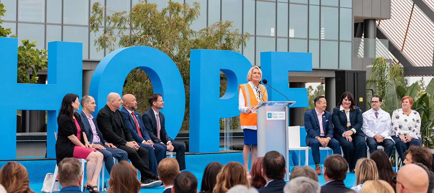 President, Annette Walker at Orange County's Survivorship Event and Key Ceremony