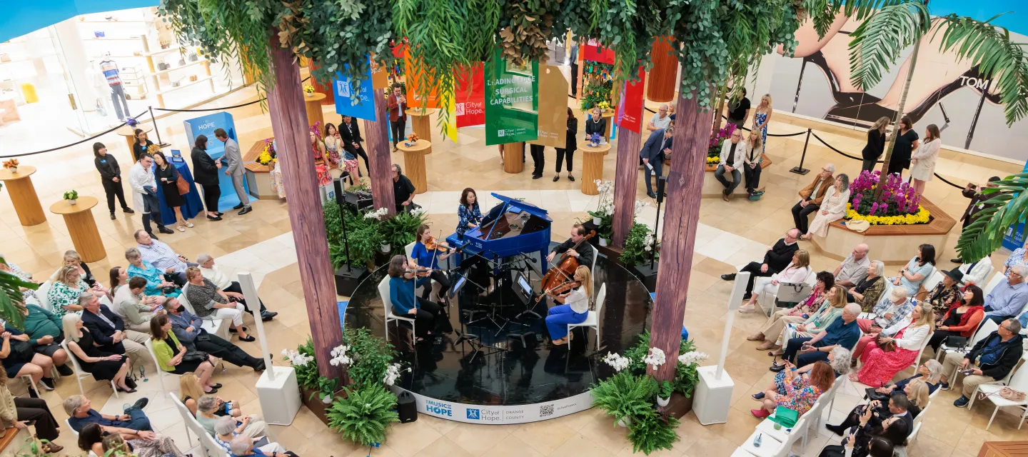 Pacific Symphony performance at a City of Hope event at South Coast Plaza
