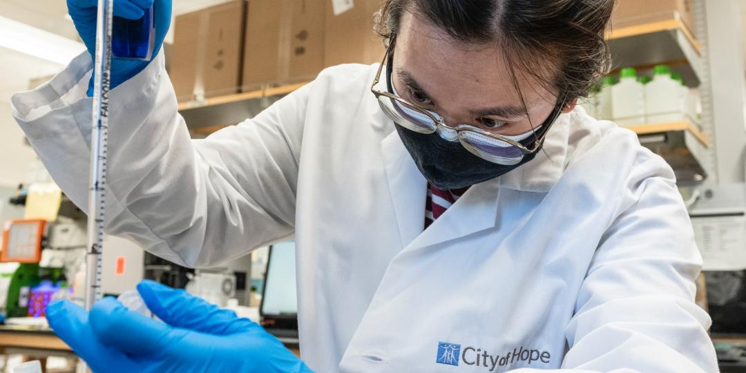 A researcher paying close attention to her measurement