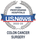 City of Hope is ranked among the High Performing Hospitals for Colon Cancer Surgery by U.S. News & World Report 2022-23