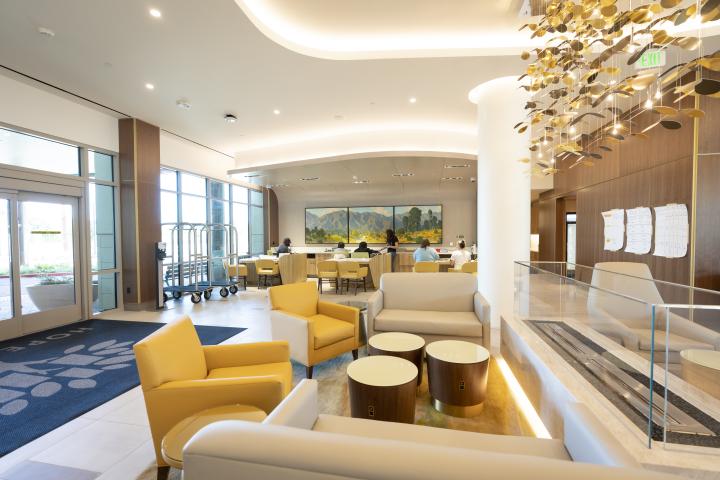 Hope Village's welcome area has comfortable seating options