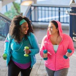 friends exercising