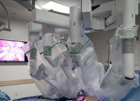 Robot surgery in action OR robot surgery in action