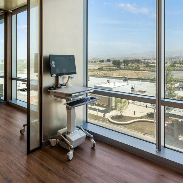 The infusion bays feature flexible privacy options and panoramic views.