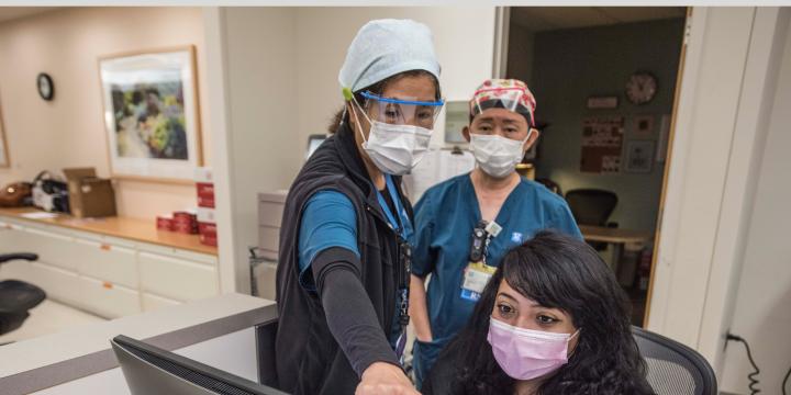 nurses working together