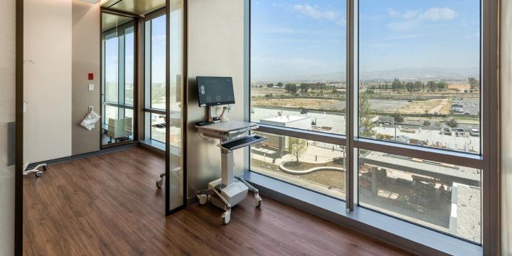 The infusion bays feature flexible privacy options and panoramic views.