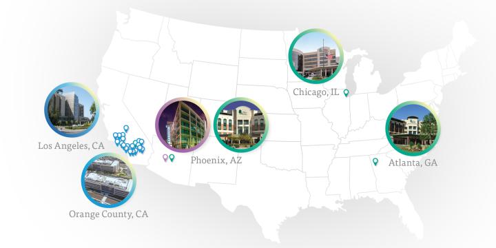 City of Hope 2022 - Map of centers in America