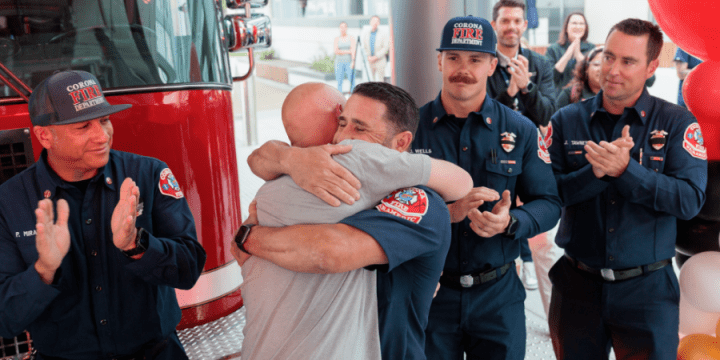 No sweeter sound: Fire battalion chief and his family ring the survivor bell at City of Hope Orange County