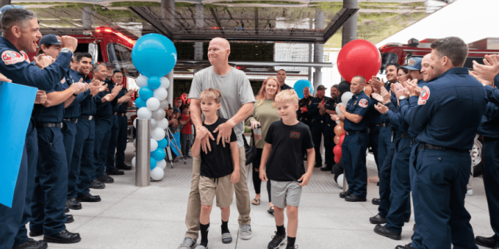 No sweeter sound: Fire battalion chief and his family ring the survivor bell at City of Hope Orange County