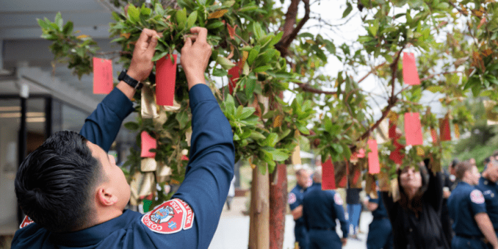No sweeter sound: Fire battalion chief and his family ring the survivor bell at City of Hope Orange County