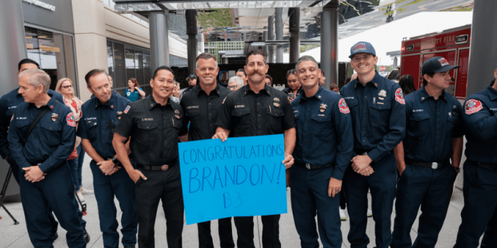 No sweeter sound: Fire battalion chief and his family ring the survivor bell at City of Hope Orange County