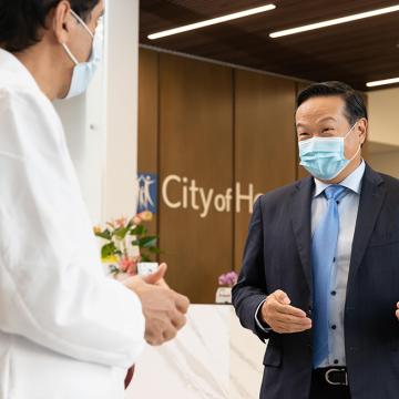 Two doctors talking