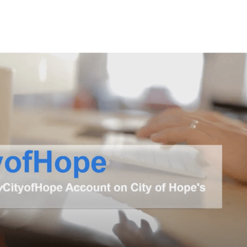 A patient logging into their MyCityofHope account