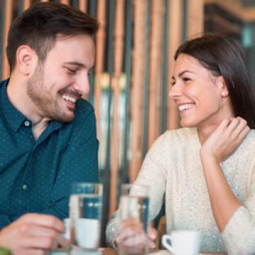 Man and woman on a date