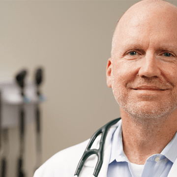 A smiling doctor