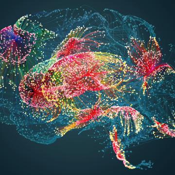An artist's rendering of glioblastoma cells